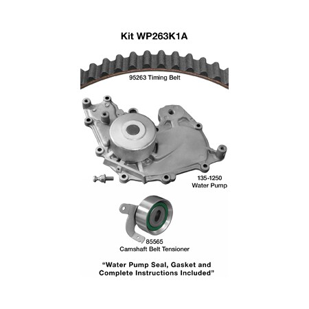 Dayco 95-97 Honda 2.7L Water Pump Kit, Wp263K1A WP263K1A